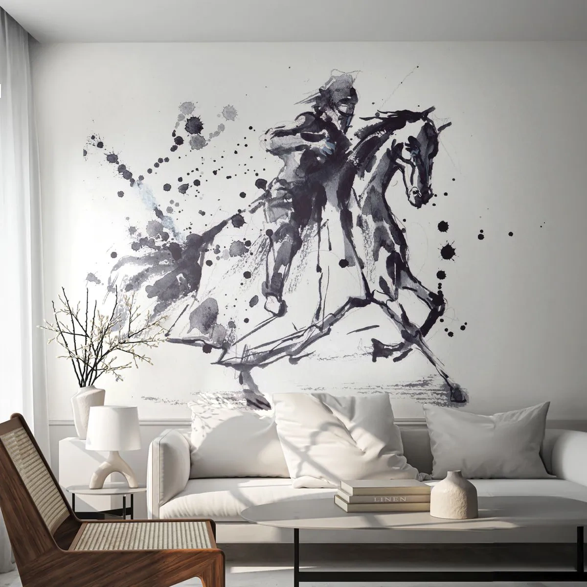 Papel de Parede Standard Eco - Cavaleiro Negro - Abstração, Cavaleiro a cavalo, Armadura de cavaleiro - 450x315 cm