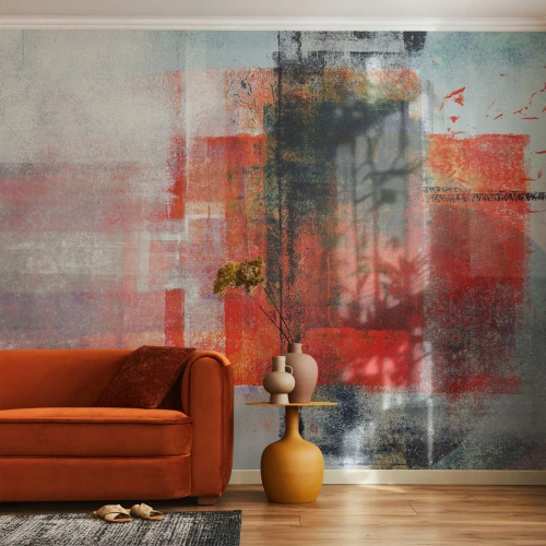 Papel de Parede Premium Sand - A composição brilha - Pedaço, Abstração, Industrial - 100x70 cm