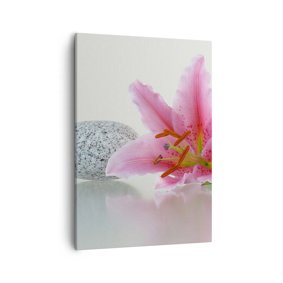 Quadro em tela - Estudo em rosa, cinza e branco - 50x70 cm