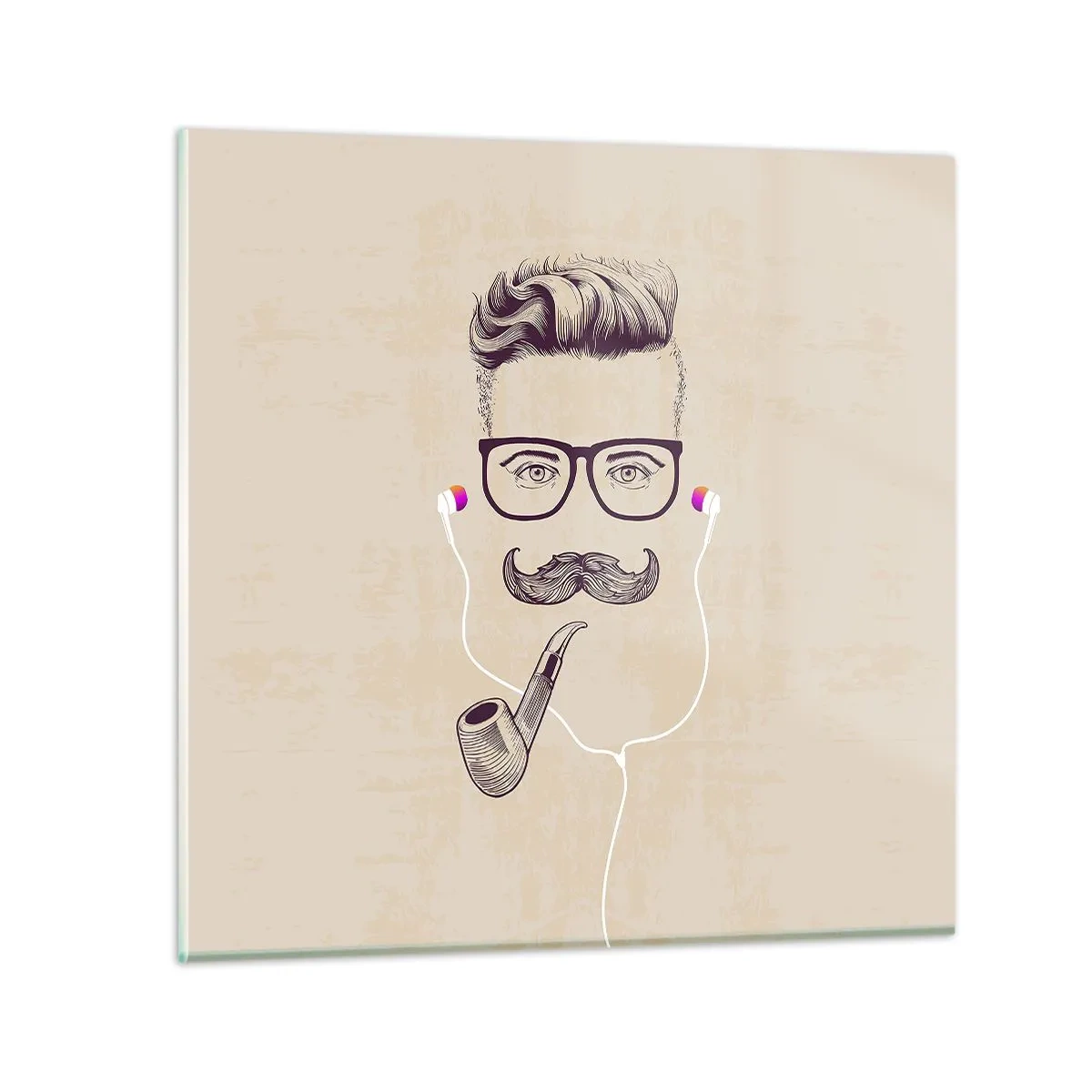 Quadro em vidro - Um homem de verdade? - 60x60 cm