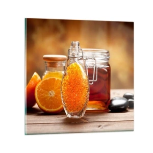 Quadro em vidro - Sabores e aromas ensolarados - 30x30 cm