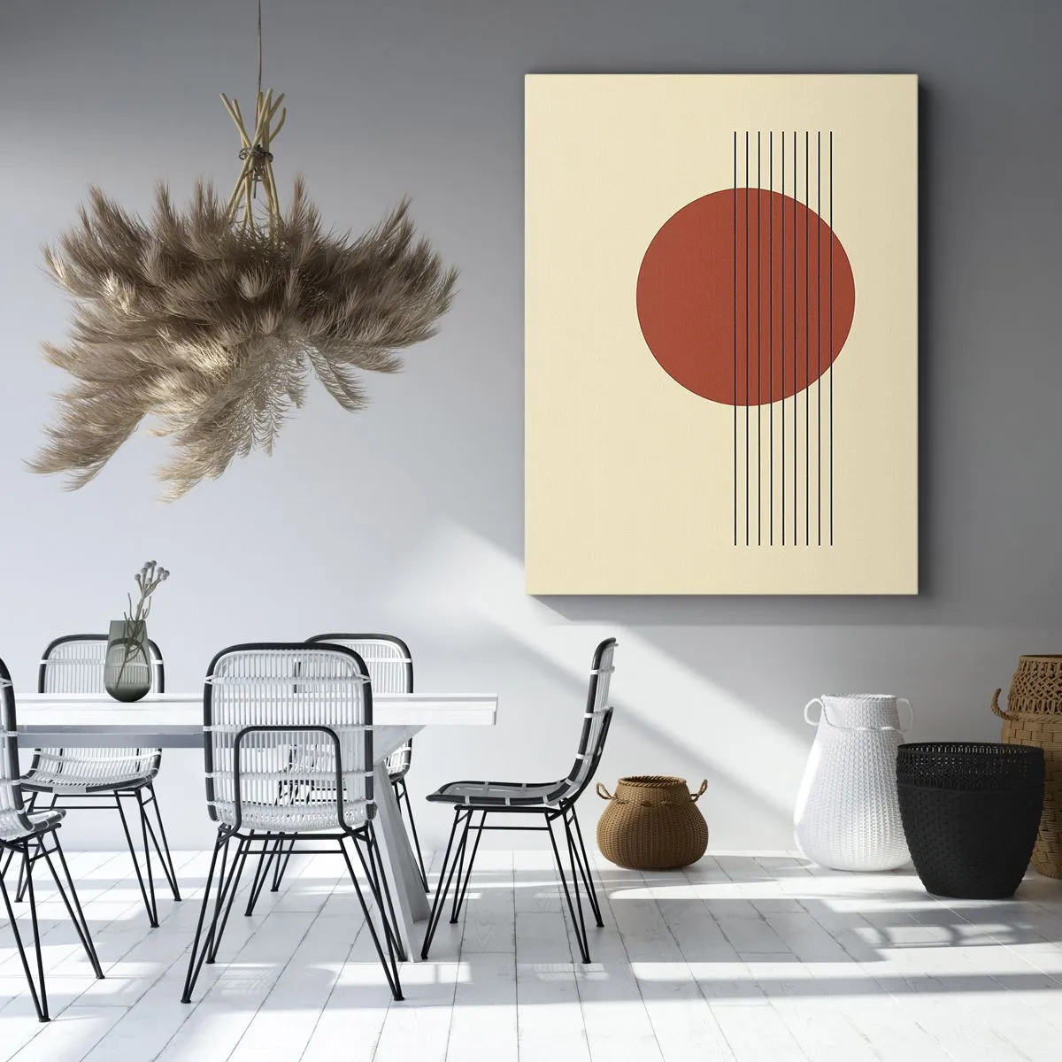 Quadro em tela - Em círculo e mais além - 55x100 cm