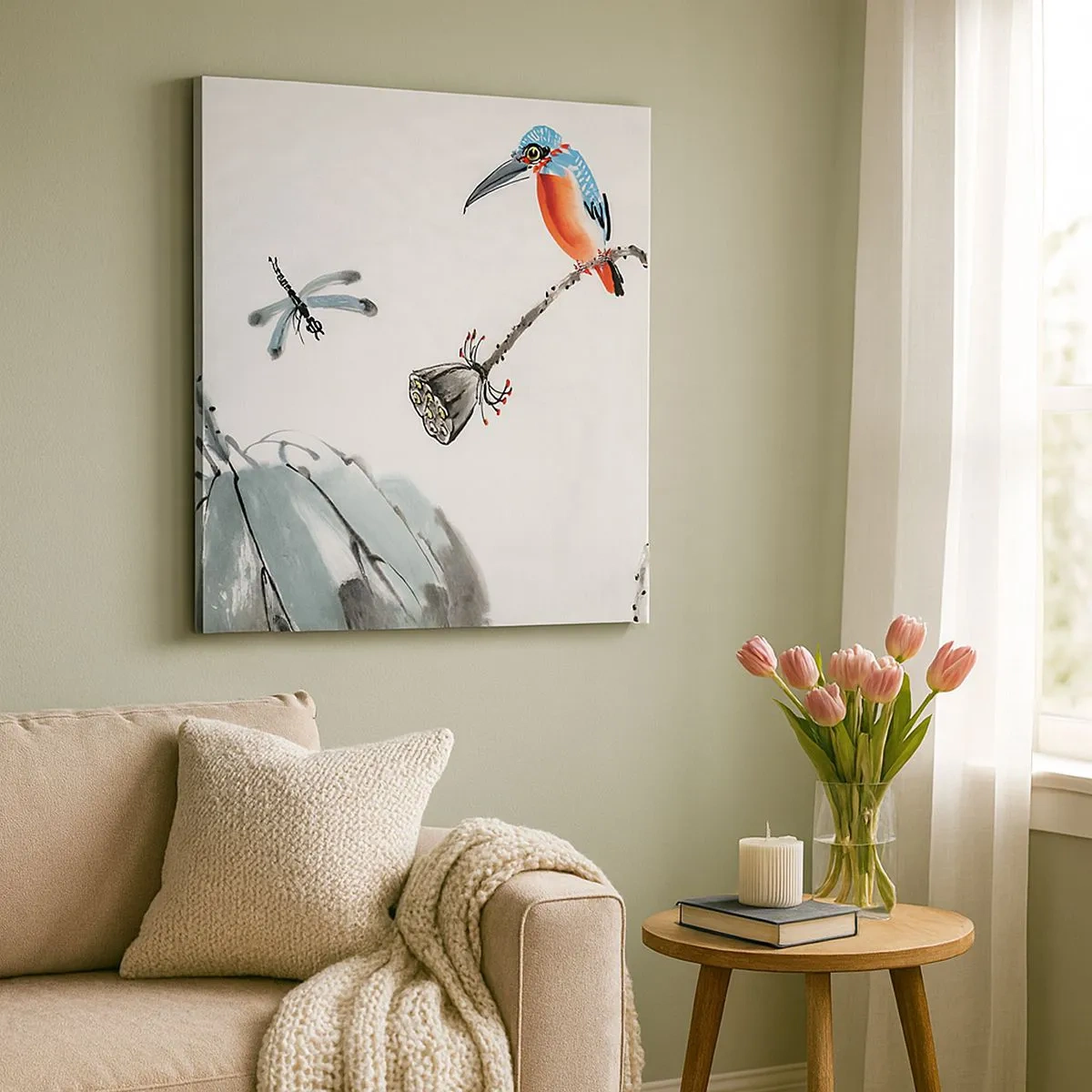 Quadro em tela - A vida do prado - 30x30 cm