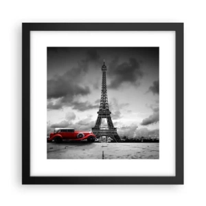 Pôster com moldura preta - Não há muito tempo atrás em Paris - 30x30 cm
