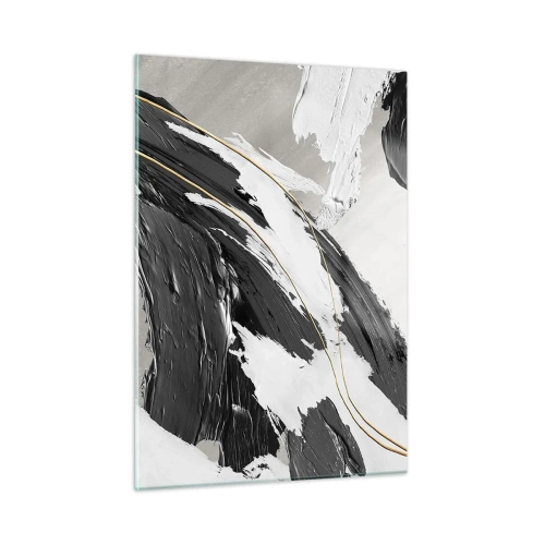 Quadro em vidro - Abstração em grande escala - 50x70 cm