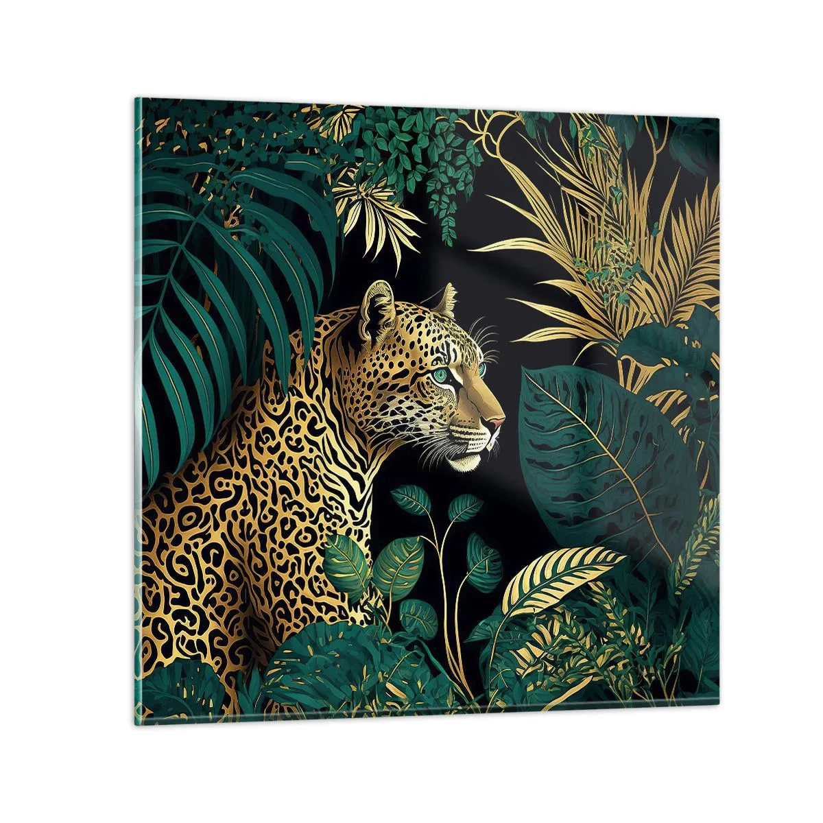 Quadro em vidro - Um anfitrião na selva - 30x30 cm