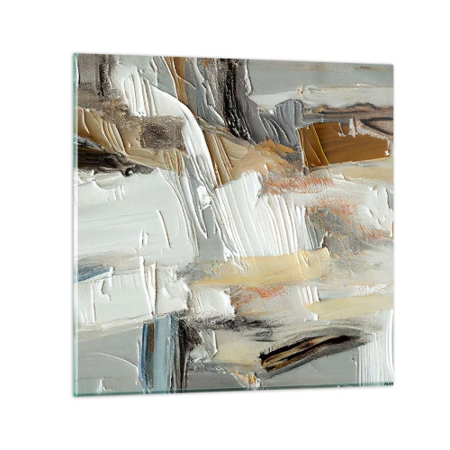 Quadro em vidro - Camadas coloridas - 50x50 cm