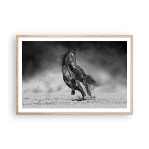 Pôster com moldura de carvalho claro - Digno do próprio emir - 91x61 cm