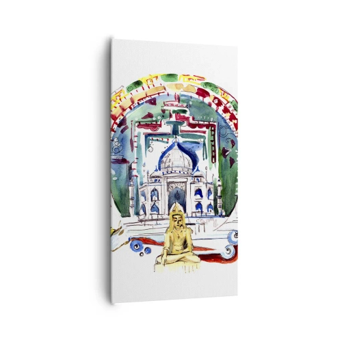 Quadro em tela - O equilíbrio hindu do mundo - 65x120 cm