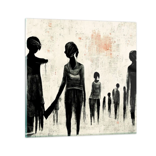 Quadro em vidro - Contra a solidão - 30x30 cm