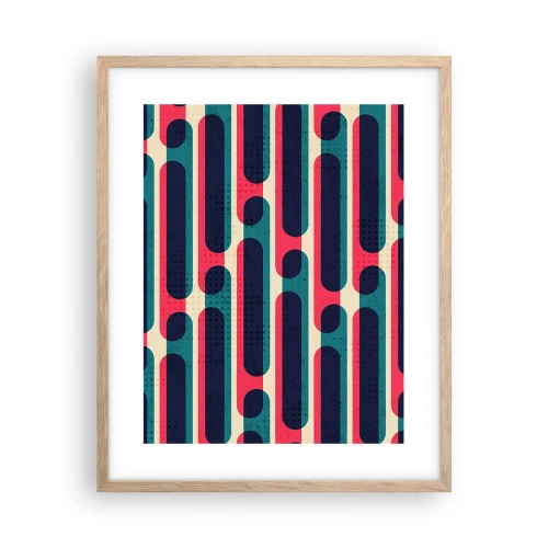 Pôster com moldura de carvalho claro - Avançado e profundo - 40x50 cm