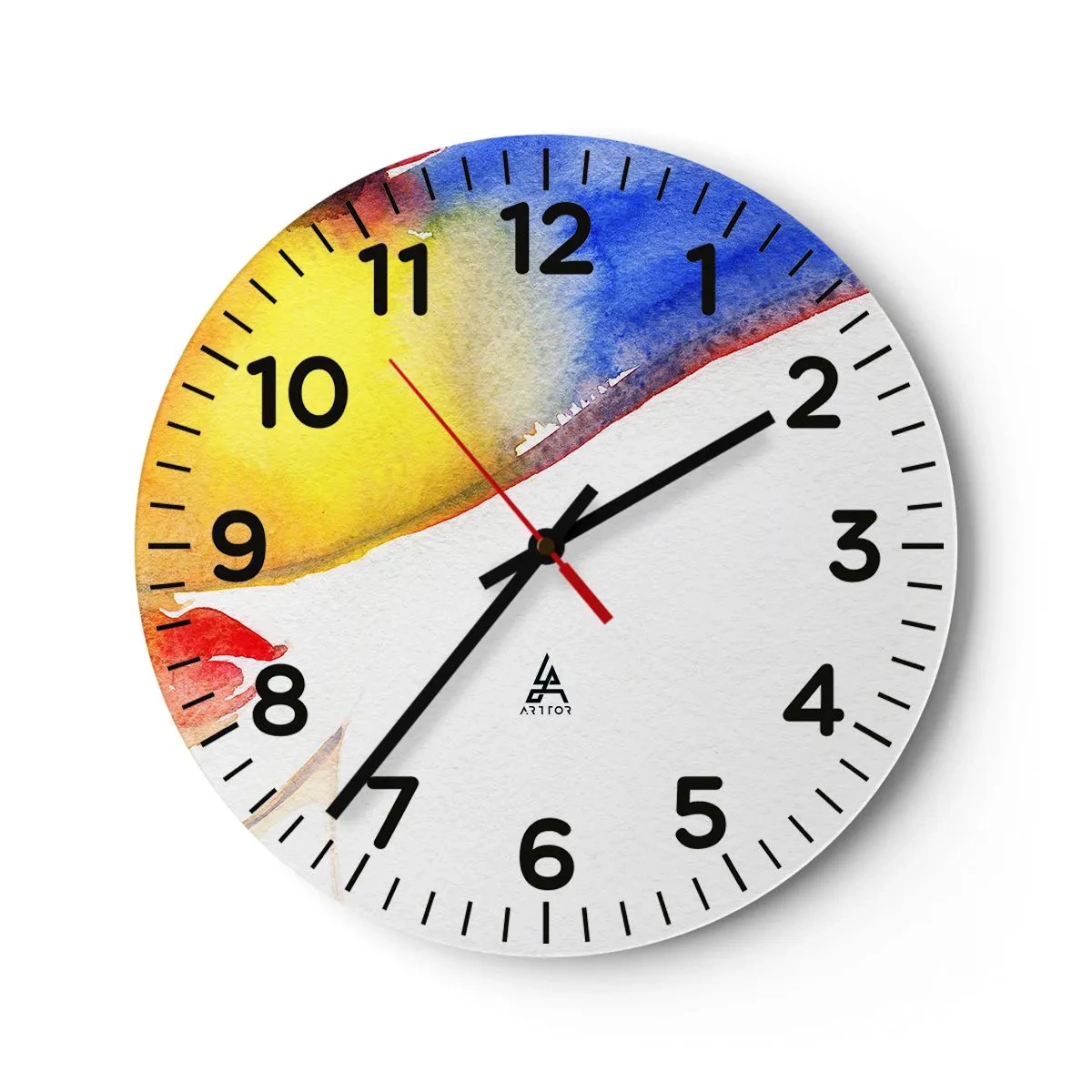 Relógio de parede - Relógio em vidro - Retrato de uma dama    - 30x30 cm