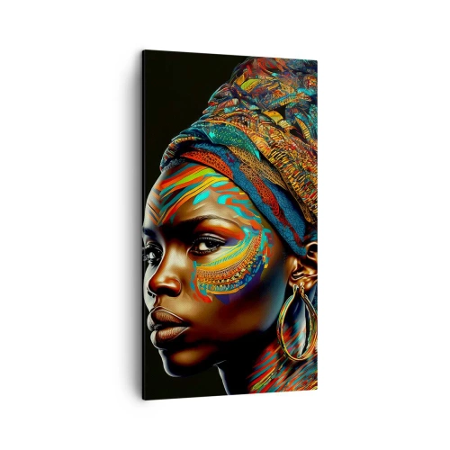 Quadro em tela - Rainha africana - 45x80 cm