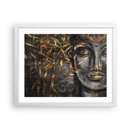 Pôster em moldura branca - Sinta a paz - 50x40 cm