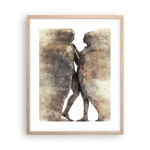 Pôster com moldura de carvalho claro - Do pó vieram para amar - 40x50 cm