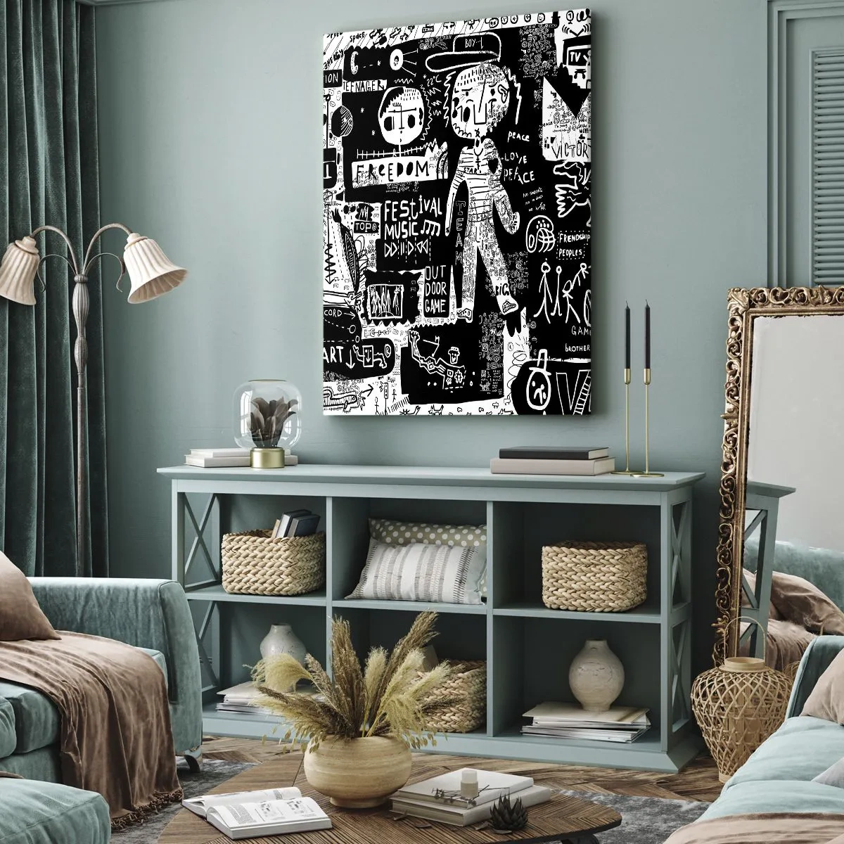 Quadro em tela - O direito e a alegria da juventude espiritual - 50x70 cm