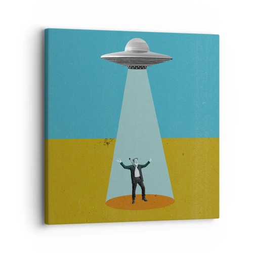 Quadro em tela - Encontro próximo - 30x30 cm