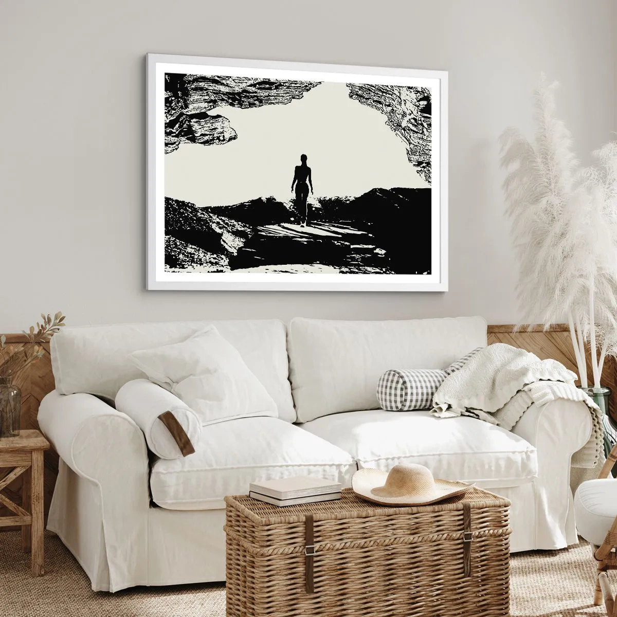 Pôster em moldura branca - Novo visual - 91x61 cm