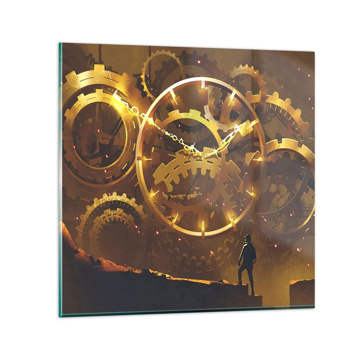 Quadro em vidro - Na origem do tempo - 70x70 cm