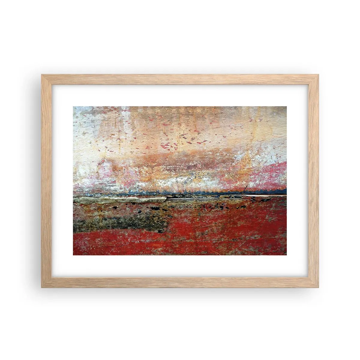 Pôster com moldura de carvalho claro - Talvez seja o mar - 40x30 cm