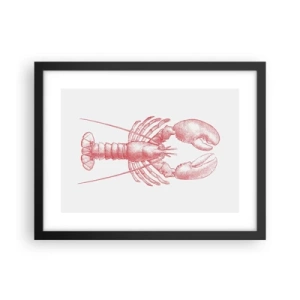 Pôster com moldura preta - Uma lagosta digna de Homero - 40x30 cm