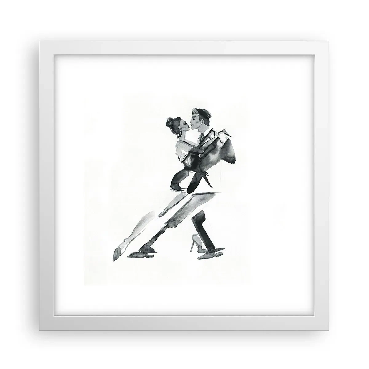 Pôster em moldura branca - Num só ritmo - 30x30 cm