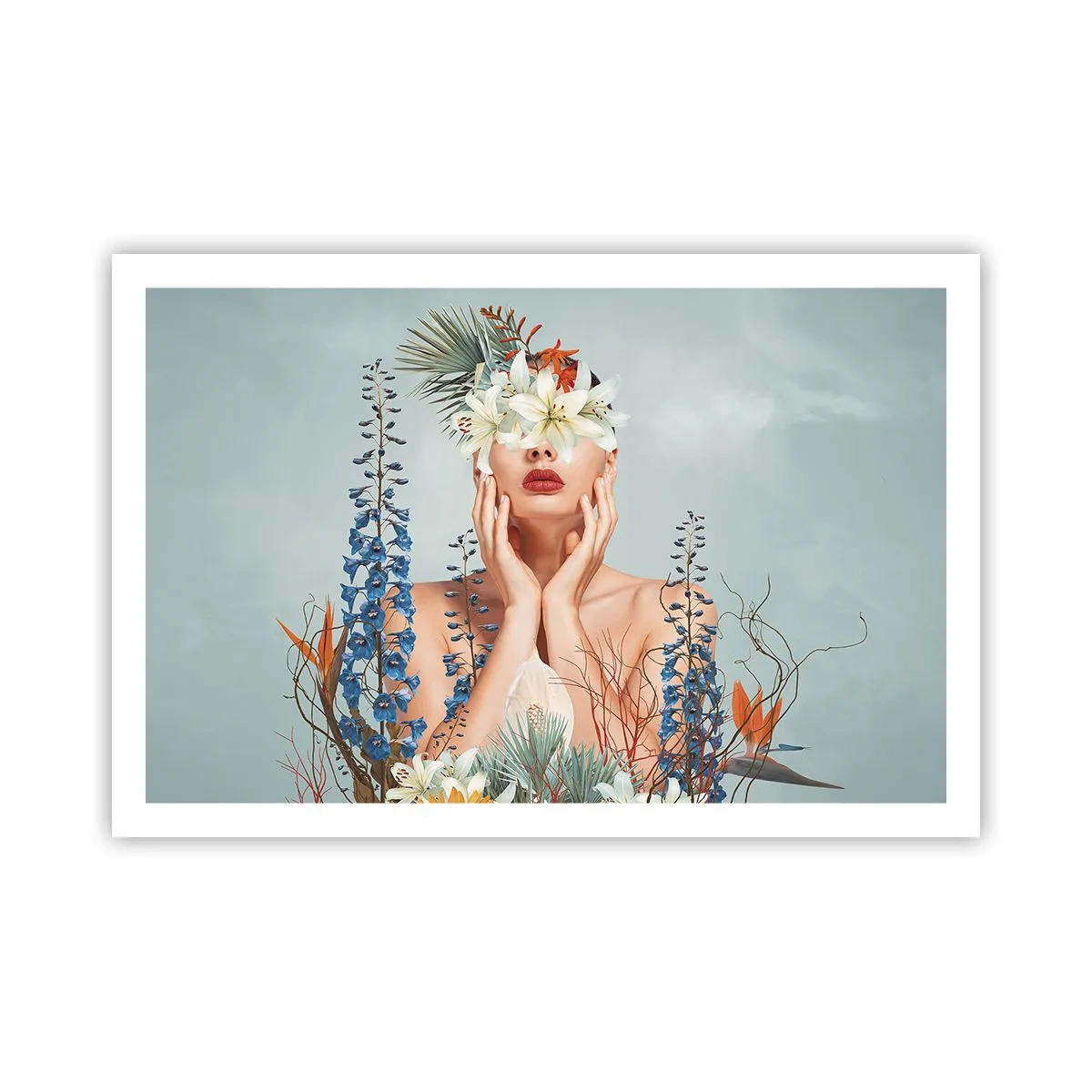 Pôster - Mulher – flor - 91x61 cm