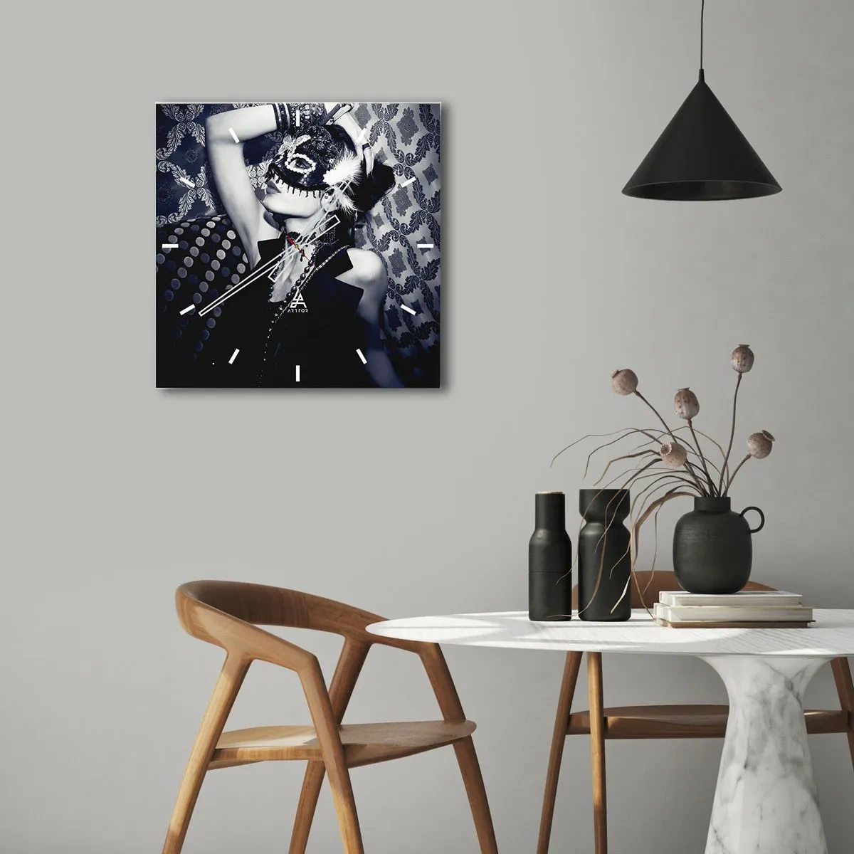 Relógio de parede - Relógio em vidro - Decorações, ornamentos, desenhos... - 40x40 cm