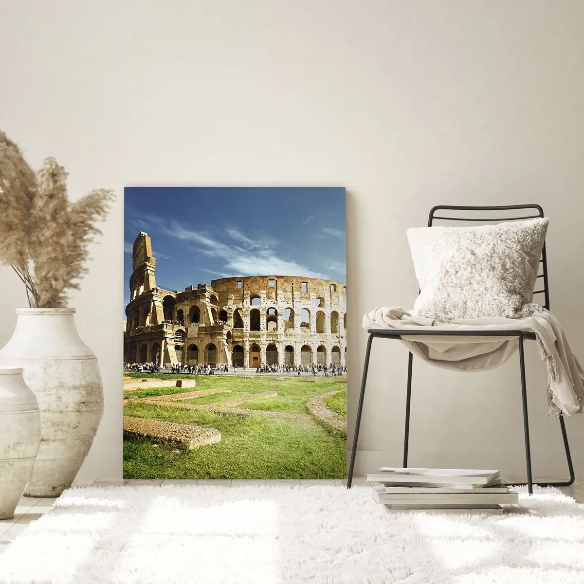 Quadro em vidro - Ainda pode-se ouvir o barulho das armas - 80x120 cm