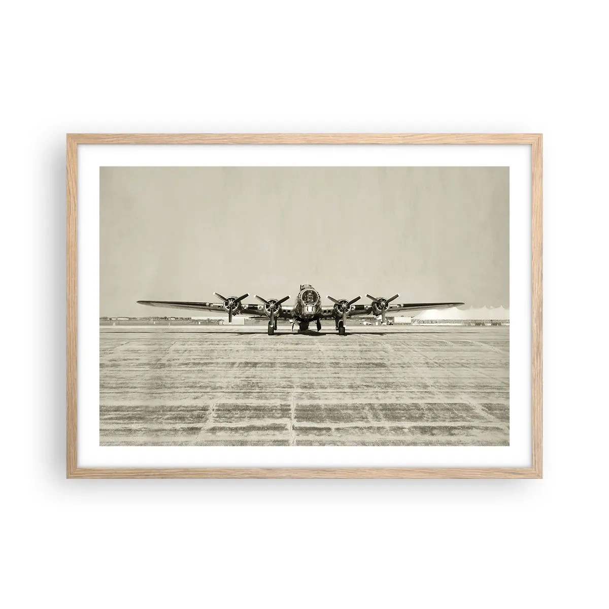 Pôster com moldura de carvalho claro - Pronto como sempre - 70x50 cm