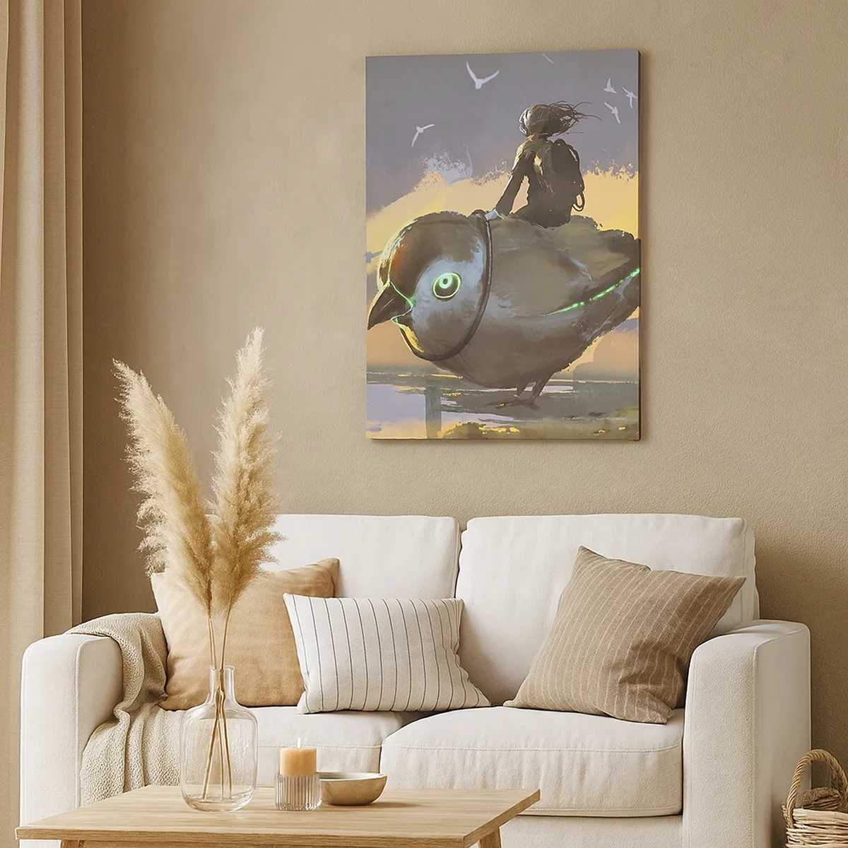 Quadro em tela - Uma parada numa viagem fantástica - 50x70 cm