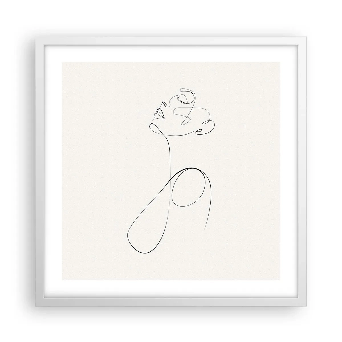 Pôster em moldura branca - Enrolada em sonhos - 50x50 cm