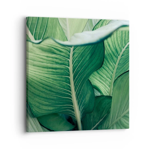 Quadro em tela - Vida intensamente verde - 30x30 cm