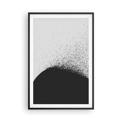 Pôster com moldura preta - Movimento das moléculas - 61x91 cm