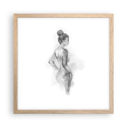 Pôster com moldura de carvalho claro - Linda como uma pintura - 40x40 cm