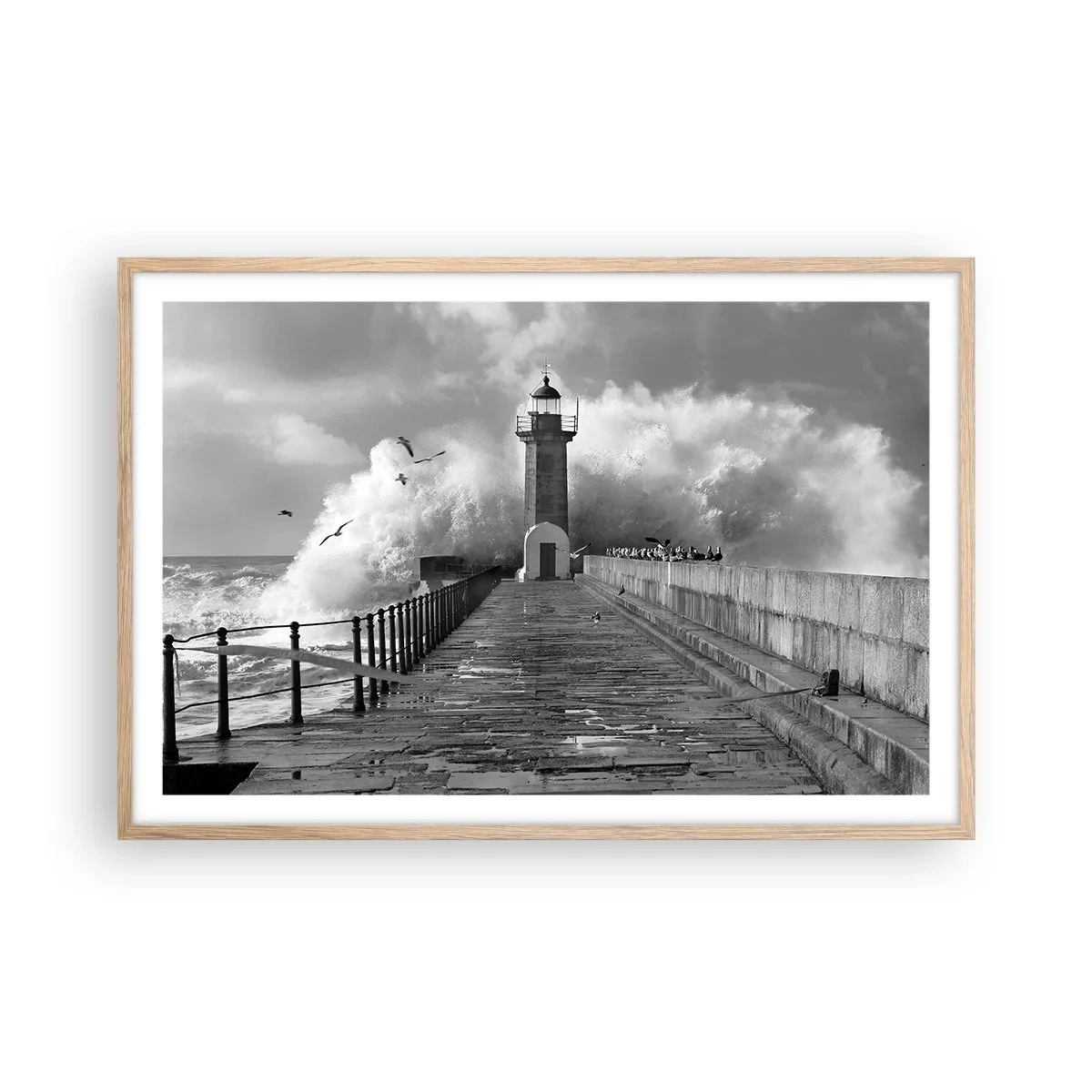 Pôster com moldura de carvalho claro - Destemida - 91x61 cm