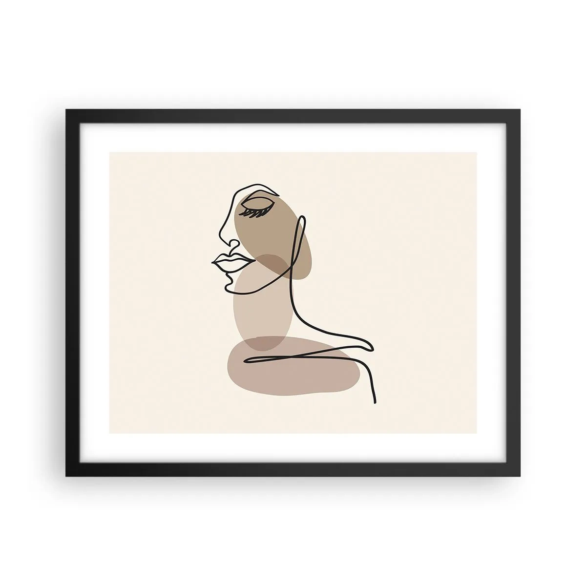 Pôster com moldura preta - Uma certa linha de beleza - 50x40 cm