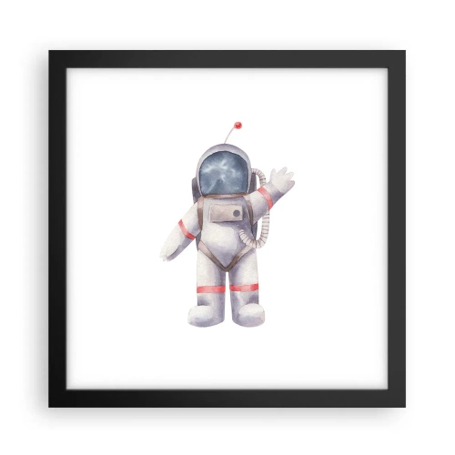 Pôster com moldura preta - Por enquanto é isso! - 30x30 cm