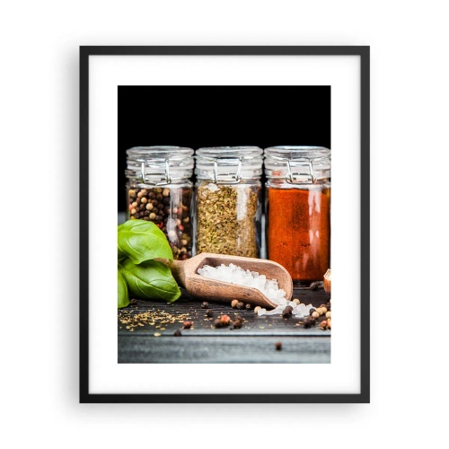 Pôster com moldura preta - Para que a vida tenha um sabor - 40x50 cm