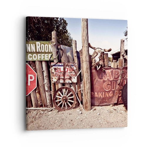 Quadro em tela - E o tempo parou - 30x30 cm