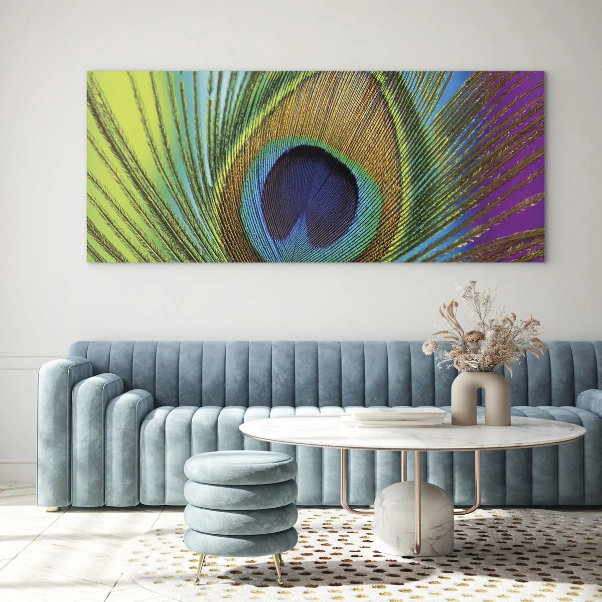 Quadro em vidro - Olho no olho - 100x40 cm