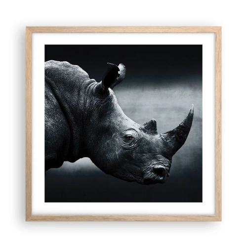 Pôster com moldura de carvalho claro - Perfil direito - 50x50 cm