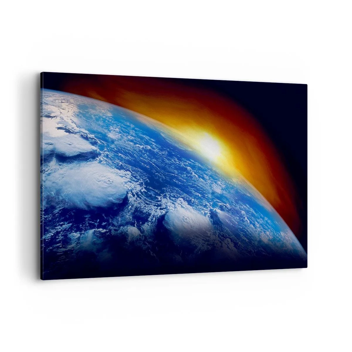 Quadro em tela - Nascer do sol sobre o planeta azul - 100x70 cm