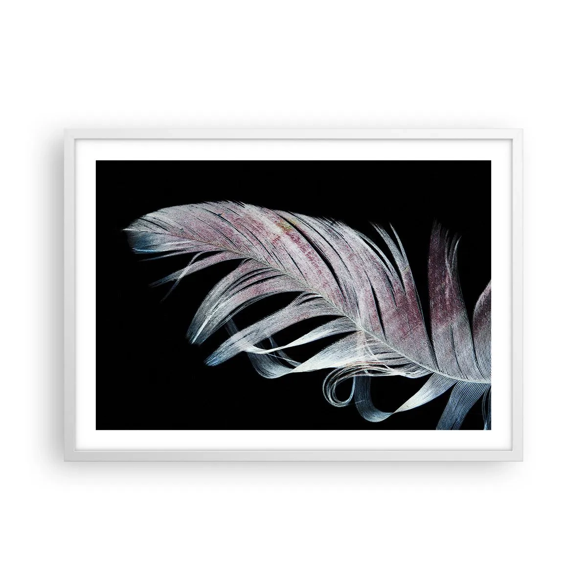 Pôster em moldura branca - Pense no toque - 70x50 cm