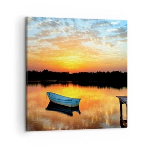 Quadro em tela - Olhe, ouça, medite - 50x50 cm