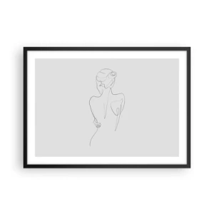 Pôster com moldura preta - Música corporal - 70x50 cm