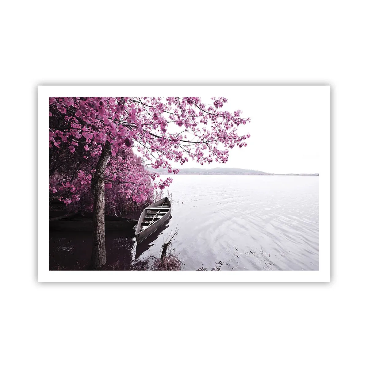 Pôster - Em silêncio cor-de-rosa - 91x61 cm