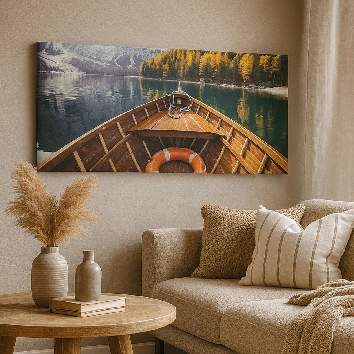 Quadro em tela - Excursão na montanha - 100x40 cm