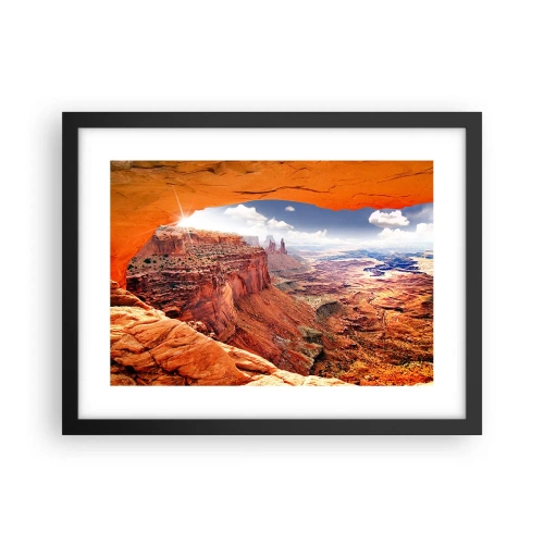 Pôster com moldura preta - Esculpido pela própria natureza - 40x30 cm