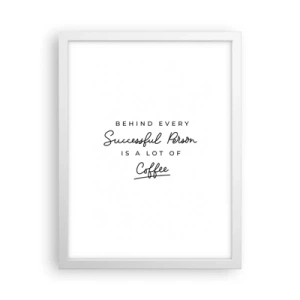 Pôster em moldura branca - O segredo do sucesso - 30x40 cm